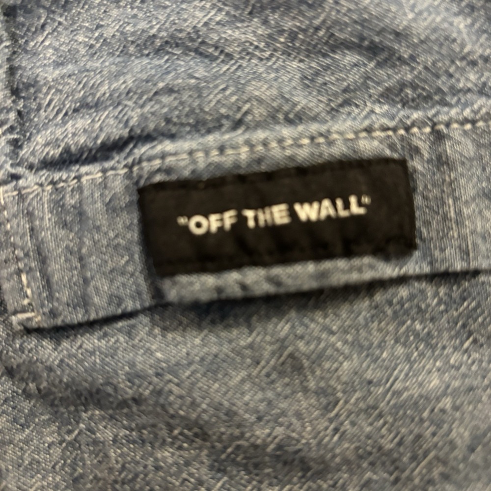 Vans Men's "Off The Wall" Short Sleeve chambray Button Up Shirt XXL Van Logo - Picture 4 of 5